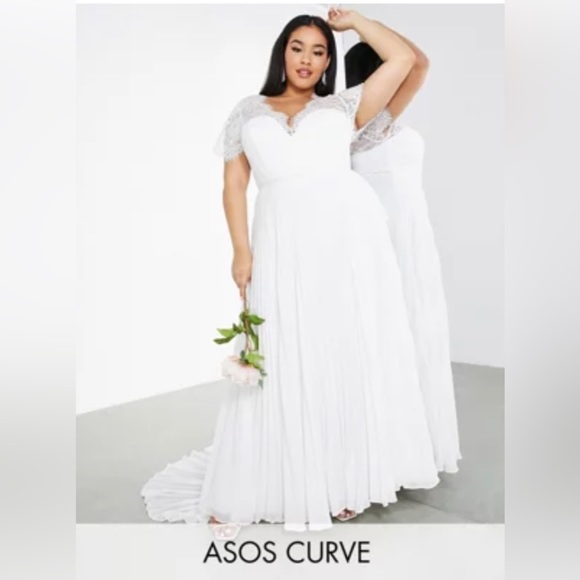 Asos Wedding Dresses Asos Curve Bride ASOS EDITION Curve Penny V Neck Lace Wedding Dress In Asos Wedding Dresses Asos Curve Bride ASOS EDITION Curve Penny V Neck Lace Wedding Dress In